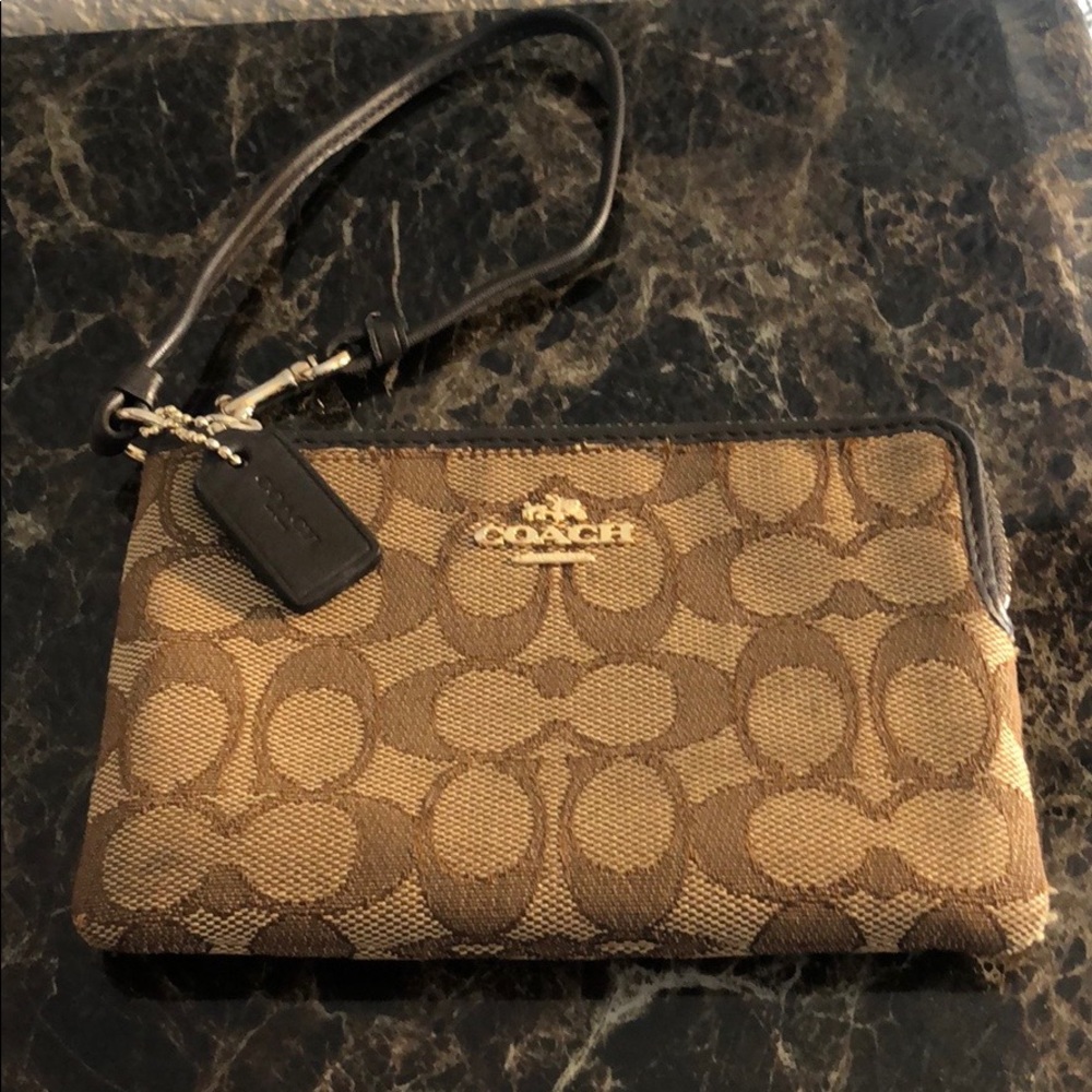 Small coach wristlet